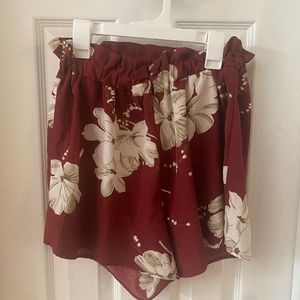 Flower pattern shorts